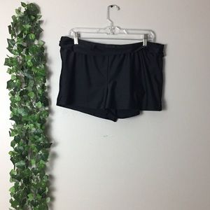 Athleta charcoal grey athletic swim bottoms sz L